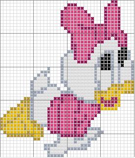 Schema punto croce Baby pap gattona